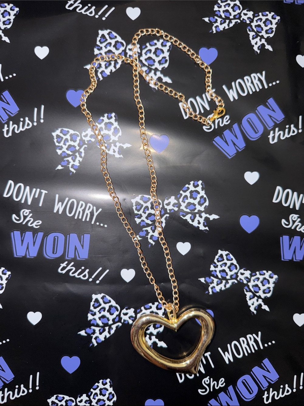 Gold Heart Pendant Necklace - Women Jewelry